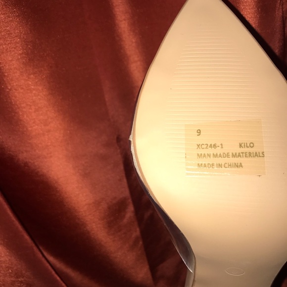 EGO Peep Toe Mule in Nude Patent - Picture 4 of 6